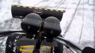 Pedal Powered Snow Plow 17 Final clean up of Driveway [upl. by Ahse]