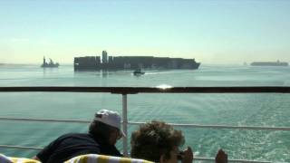 Suez Canal Passage seen from cruise ship  Passage SuesKanal mit Kreuzfahrtschiff [upl. by Ignatia]