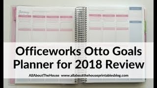 Otto 2018 Goals Planner Officeworks Review  cheaper alternative to Erin Condren Australia [upl. by Kaycee]