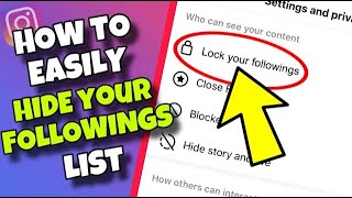 NEW TRICK How To Hide Followings List on Instagram  Proof [upl. by Haggai]