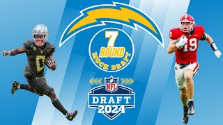 Los Angeles Chargers 2024 7 Round Mock Draft nfl nfldraft mockdraft [upl. by Arrej]