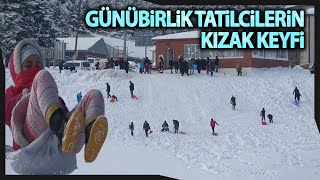 Günübirlikçi Tatilcilerin Uludağda Kızak Keyfi [upl. by Editha]