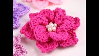 Flor de dos capas de ganchillo crochet [upl. by Amlez]