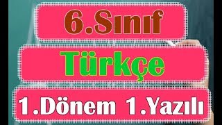 6Sınıf TÜRKÇE 1 Dönem 1 Yazılı Soruları ve Çözümü [upl. by Adihsar]