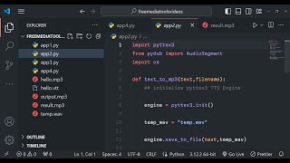 Python 3 FFMPEG Script to Export Text to Speech as MP3 amp WAV Audio Using pyttsx3 amp pydub Library [upl. by Sairacaz]