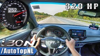 Hyundai i30 N 320HP RaceChip AUTOBAHN POV 252kmh TOP SPEED by AutoTopNL [upl. by Sucy]