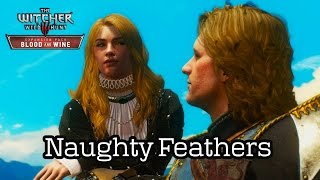 The Witcher 3 Blood and Wine  Naughty Feathers Vivienne and Guillaume Romance [upl. by Yelnek]