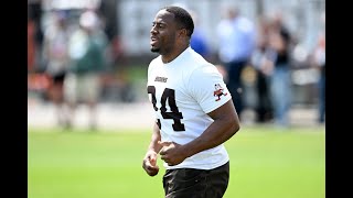 Latest Injury News on Browns RBs Nick Chubb amp Nyheim Hines  Sports4CLE 8524 [upl. by Sirovaj]