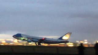 Air Force One taking off from ParisOrly ORY airport november 2018 [upl. by Jeralee]