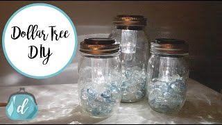 DOLLAR TREE HACK  Mason Jar Luminaries [upl. by Gere470]