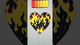 Yellow Flames with Paint Markers 🔥💛✨️ art visualart shorts [upl. by Hgielar]