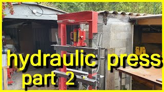 DIY 2030 ton hydraulic press part 2 construction dune presse hydraulique maison 2030 tonnes [upl. by Mayda968]