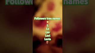 Followers tree names ❤️christmas music [upl. by Amyaj]