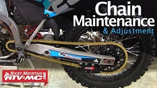 Dirt Bike Chain Maintenance amp Adjustment [upl. by Conrade]