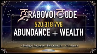 Abundance Frequency  Grabovoi Codes  888 Hz  Attract Wealth Money  Grabovoi Sleep Meditation [upl. by Soirtemed745]