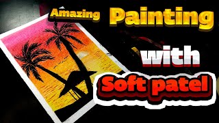 Easy and Simple soft pastel Landscape Painting for Beginners Step by step Tutorial [upl. by Debora]