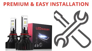 HIR2 9012 LED Headlights Bulbs for Cars Trucks 6500K Xenon White [upl. by Katushka]