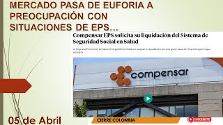 COLCAP PASA DE EUFORIA A PREOCUPACIÓN CON LAS NOTICIAS DE LAS EPS EN COLOMBIA [upl. by Aniahs234]