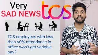 TCS links Variable Pay to Work From Office Telugu  TCS Variable Pay News [upl. by Truman]