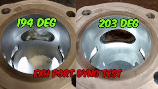 Exhaust Port Dyno Test At 203°  Will It Work 100mph Moped Challenge 2stroke power porting [upl. by Yllatan188]