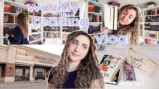 trying to get out of a reading slump audiobooks  book shopping  weekly reading vlog [upl. by Nodnab]