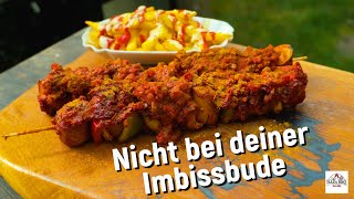 Das gibt es nicht an der Imbissbude Currywurst Schaschlik  Schaschlik Sauce Rezept DADs BBQ [upl. by Buderus965]