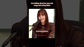 Lisa talking about her upcoming solo songs amp about her acting debut in White Lotus🤎🖤lalisa shorts [upl. by Eahsan]