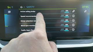 PEUGEOT 2008 SETTING UP ACTIVE SAFETY BRAKE CLOSE NORMAL FAR HOW 222S GUIDE [upl. by Ahsuat137]