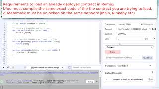 017 Contract Deployment on Rinkeby Using Remix and Metamask [upl. by Gold18]