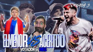 EL MENOR ES BUENISIMO 👀 ACERTIJO VS EL MENOR  FMSCHILE VOTACION  REACCION JORNADA 3 [upl. by Anaibaf]