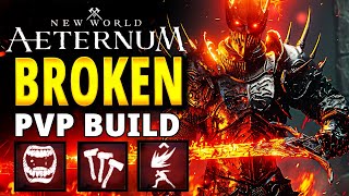 STRONGEST PVP build New world Aeternum [upl. by Rodi]