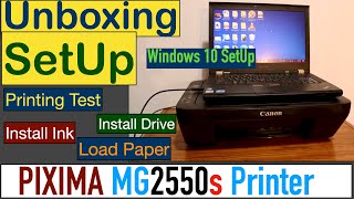 Canon PIXMA MG2550s SetUp Quick Unboxing Install Ink SetUp Win 10 Scanning amp Review [upl. by Suiratnod]