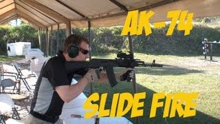 Range Day  AK74 Slide Fire Stock [upl. by Uht]