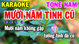 Karaoke Mười Năm Tình Cũ Tone Nam Nhạc Sống Mới Chuẩn Hay  Kho Nhạc Karaoke [upl. by Llertac]