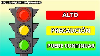 El semáforo para niños Semáforo de vehículos y de peatones Video de Peques Aprenden Jugando [upl. by Thorner]