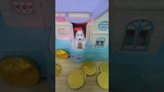 Toss Coin 🏡 With MiNi 1Euro Chocolate Of Puppy House ASMR 🏡💰🐕 [upl. by Beeson623]