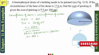 Class 9 Maths  Book Examples  Question 7  Surface Areas amp Volumes  Chapter 11  NCERT [upl. by Llenil61]