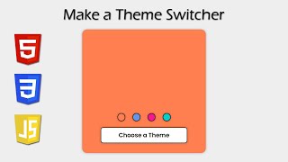 Make a Theme Switcher with HTML CSS and JavaScript  Beginner Project [upl. by Eirollam]