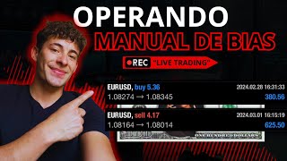 TRADING EN VIVO CON MANUAL DE BIAS  Semana 3 [upl. by Ydnar]