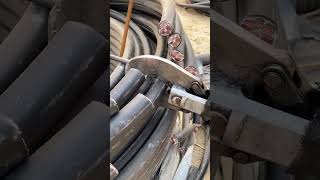 Cutting process of waste copper wire with hydraulic pliers [upl. by Daria387]