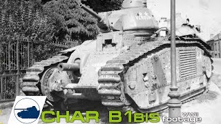 Rare Char B1 BIS WW2 Footage [upl. by Anatnas265]