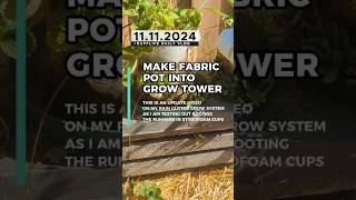 MAKE FABRIC POT GROW TOWER  Propagate SEEDS Using Rain Gutter Grow System garden hydroponics [upl. by Maxine]