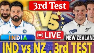 INDIA VS NEWZEALAND 3RD TEST LIVE MATCH SCORES AND COMMENTARY [upl. by Nosak]