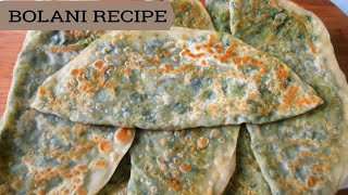 Bolani Recipe Afghanistan Cuisine بولانی غذای مشهور افغانستان [upl. by Ahk]