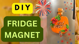 DIY Fridge MagnetClay Fridge Magnet Clay ArtNivedita Diy Mall [upl. by Arodal]