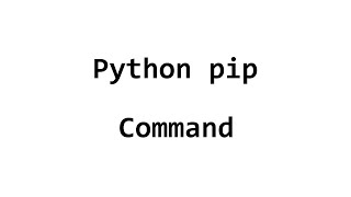 PythonpipCommand [upl. by Notla]