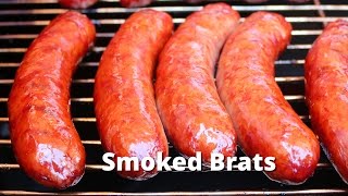 Smoked Brats  Smoked Bratwurst Sausage with Bacon Jam on UDS Smoker [upl. by Leitao943]