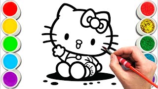 Baby Hello Kitty Drawing Painting amp Coloring For Kids and Toddlers Child Art [upl. by Bellanca]