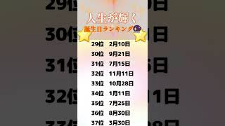 人生が輝く✨誕生日ランキング🔮 占う うらない 占い スピリチュアル 誕生日占い ランキング 運命 恋愛相談 [upl. by Benedicto]