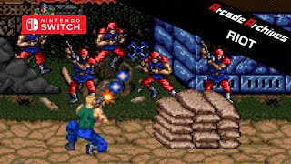 Arcade Archives Riot Gameplay Nintendo Switch [upl. by Nylrats]